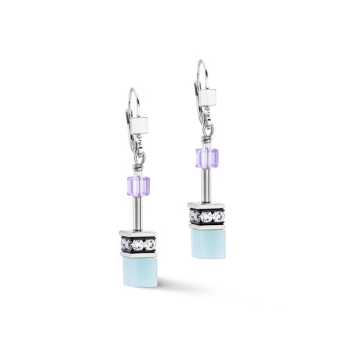 Coeur de Lion GeoCUBE® Earrings Aqua Lilac